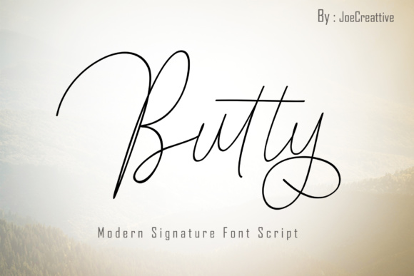 Butty: A Handwritten Script Font for Modern Editorial Design
